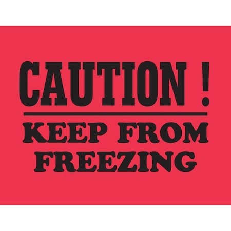 Label, DL1807, CAUTION KEEP FROM FREEZING, 3 X 4